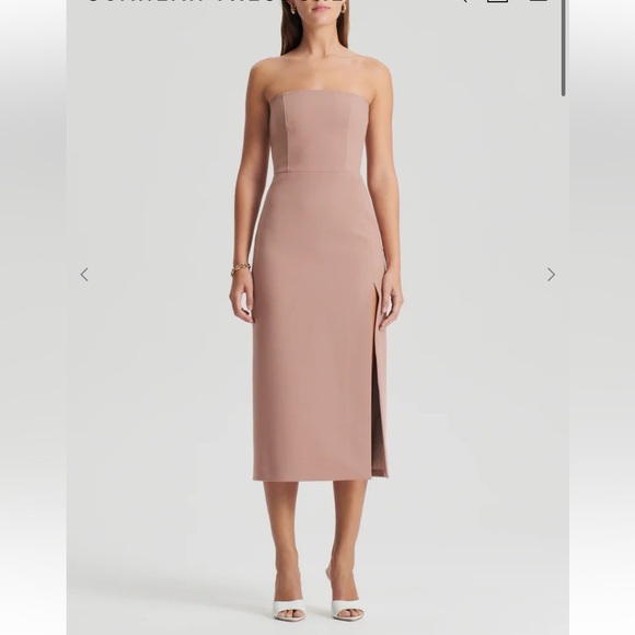 Scanlan Theodore Cady Strapless Nude Dress - Picture 2 of 8